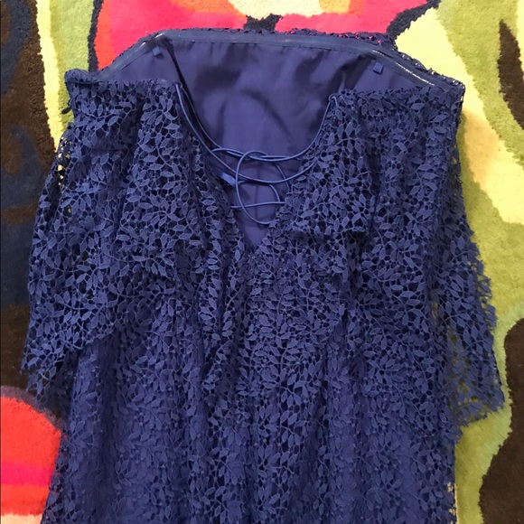 NWOT Free People Lemoncello Romper Blue Lace SZ 4 - Picture 8 of 8